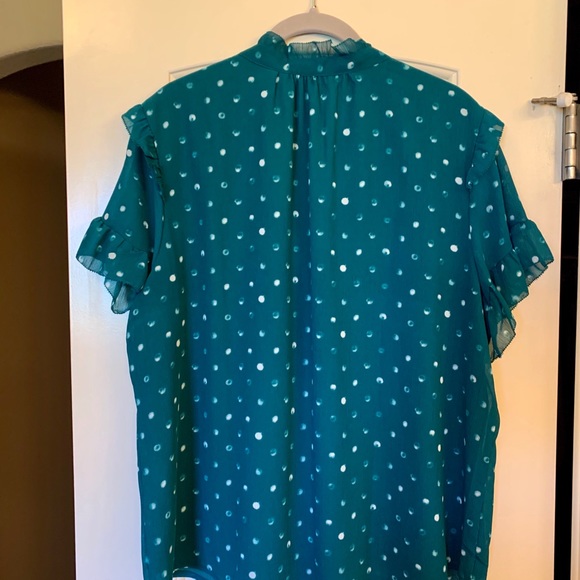 J Crew Short Sleeve Ruffle Top in Painted Top - Picture 6 of 10